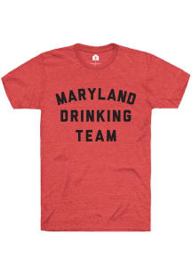 Rally Maryland Red Drinking Team Short Sleeve Fashion T Shirt