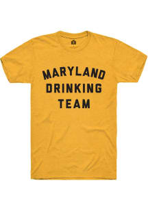 Rally Maryland Gold Drinking Team Short Sleeve Fashion T Shirt