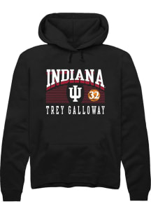 Trey Galloway Rally Mens Black Indiana Hoosiers NIL Marquee Player Hooded Sweatshirt