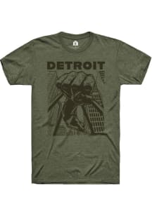 Rally Detroit Green Fist Short Sleeve Fashion T Shirt