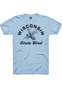 Rally Wisconsin Blue State Bird Short Sleeve Fashion T Shirt