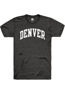 Rally Denver Grey Arched Wordmark Short Sleeve Fashion T Shirt