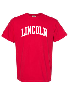 Rally Lincoln Red Arched Wordmark Short Sleeve Fashion T Shirt