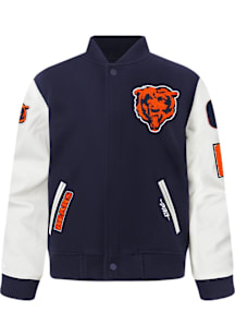 Pro Standard Chicago Bears Boys Navy Blue Classic Chenille Lightweight Jacket