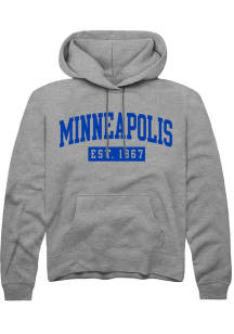 Rally Minneapolis Mens Grey Est 1867 Long Sleeve Hoodie