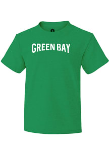 Rally Green Bay Youth Green Arched Wordmark Short Sleeve T-Shirt