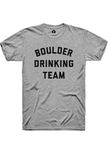 Rally Boulder Grey Drinking Team Short Sleeve Fashion T Shirt