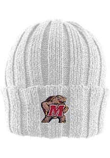 LogoFit Maryland Terrapins White Watchman Womens Knit Hat