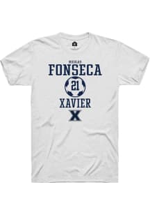 Nicolas Fonseca  Xavier Musketeers White Rally NIL Sport Icon Short Sleeve T Shirt