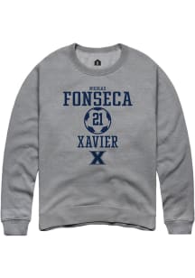 Nicolas Fonseca  Rally Xavier Musketeers Mens Graphite NIL Sport Icon Long Sleeve Crew Sweatshir..