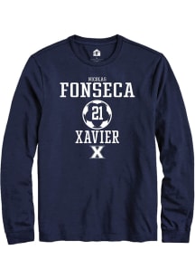 Nicolas Fonseca  Xavier Musketeers Navy Blue Rally NIL Sport Icon Long Sleeve T Shirt