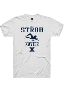 Nick Stroh  Xavier Musketeers White Rally NIL Sport Icon Short Sleeve T Shirt