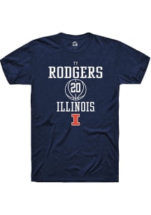 Ty Rodgers  Illinois Fighting Illini Navy Blue Rally NIL Sport Icon Short Sleeve T Shirt