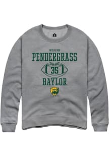 William Pendergrass  Rally Baylor Bears Mens Grey NIL Sport Icon Long Sleeve Crew Sweatshirt