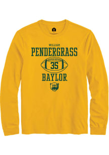William Pendergrass  Baylor Bears Gold Rally NIL Sport Icon Long Sleeve T Shirt