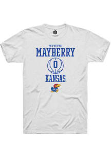 Wyvette Mayberry  Kansas Jayhawks White Rally NIL Sport Icon Short Sleeve T Shirt