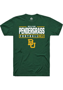 William Pendergrass  Baylor Bears Green Rally NIL Stacked Box Short Sleeve T Shirt