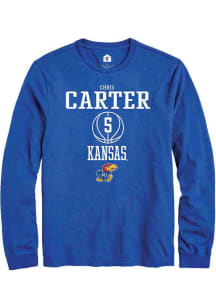 Chris Carter  Kansas Jayhawks Blue Rally NIL Sport Icon Long Sleeve T Shirt