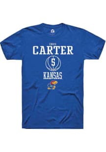 Chris Carter  Kansas Jayhawks Blue Rally NIL Sport Icon Short Sleeve T Shirt