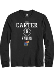 Chris Carter  Kansas Jayhawks Black Rally NIL Sport Icon Long Sleeve T Shirt