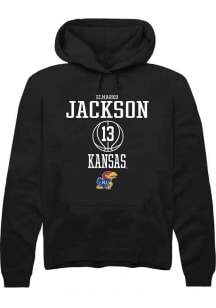 Elmarko Jackson  Rally Kansas Jayhawks Mens Black NIL Sport Icon Long Sleeve Hoodie