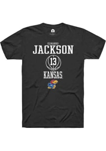 Elmarko Jackson  Kansas Jayhawks Black Rally NIL Sport Icon Short Sleeve T Shirt