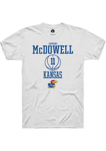 Jamari McDowell  Kansas Jayhawks White Rally NIL Sport Icon Short Sleeve T Shirt