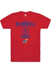 Jamari McDowell  Kansas Jayhawks Red Rally NIL Sport Icon Short Sleeve T Shirt