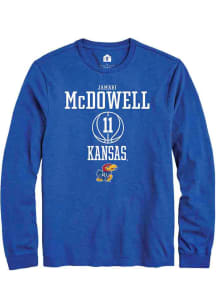 Jamari McDowell  Kansas Jayhawks Blue Rally NIL Sport Icon Long Sleeve T Shirt