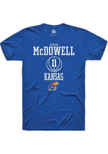 Jamari McDowell  Kansas Jayhawks Blue Rally NIL Sport Icon Short Sleeve T Shirt