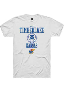 Nick Timberlake  Kansas Jayhawks White Rally NIL Sport Icon Short Sleeve T Shirt