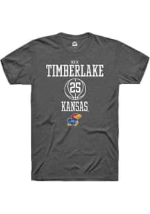 Nick Timberlake  Kansas Jayhawks Dark Grey Rally NIL Sport Icon Short Sleeve T Shirt