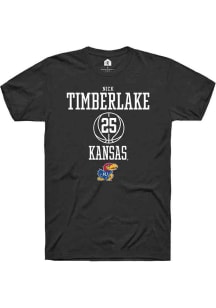 Nick Timberlake  Kansas Jayhawks Black Rally NIL Sport Icon Short Sleeve T Shirt