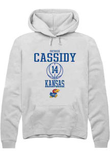 Patrick Cassidy  Rally Kansas Jayhawks Mens White NIL Sport Icon Long Sleeve Hoodie