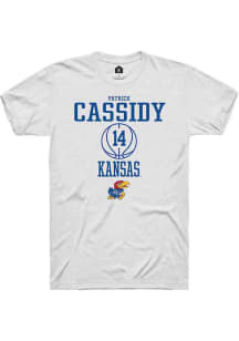 Patrick Cassidy  Kansas Jayhawks White Rally NIL Sport Icon Short Sleeve T Shirt