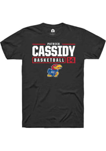 Patrick Cassidy  Kansas Jayhawks Black Rally NIL Stacked Box Short Sleeve T Shirt