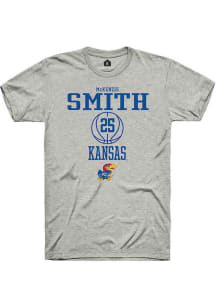 McKenzie Smith  Kansas Jayhawks Ash Rally NIL Sport Icon Short Sleeve T Shirt