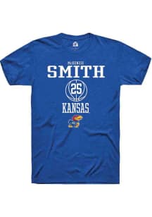 McKenzie Smith  Kansas Jayhawks Blue Rally NIL Sport Icon Short Sleeve T Shirt