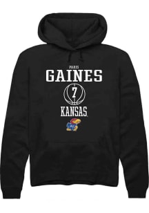 Paris Gaines  Rally Kansas Jayhawks Mens Black NIL Sport Icon Long Sleeve Hoodie