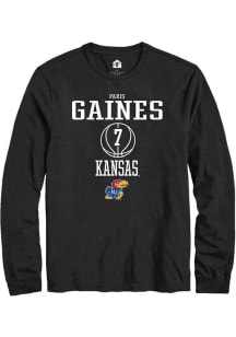Paris Gaines  Kansas Jayhawks Black Rally NIL Sport Icon Long Sleeve T Shirt