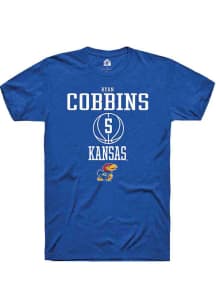 Ryan Cobbins  Kansas Jayhawks Blue Rally NIL Sport Icon Short Sleeve T Shirt