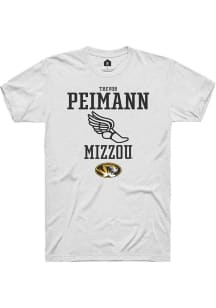 Trevor Peimann  Missouri Tigers White Rally NIL Sport Icon Track Short Sleeve T Shirt