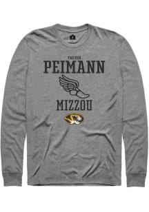 Trevor Peimann  Missouri Tigers Graphite Rally NIL Sport Icon Track Long Sleeve T Shirt