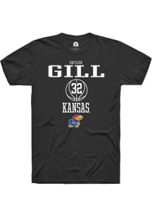 Skyler Gill  Kansas Jayhawks Black Rally NIL Sport Icon Short Sleeve T Shirt