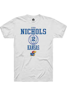 S'Mya Nichols  Kansas Jayhawks White Rally NIL Sport Icon Short Sleeve T Shirt
