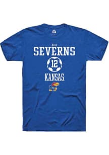 Brie Severns  Kansas Jayhawks Blue Rally NIL Sport Icon Short Sleeve T Shirt