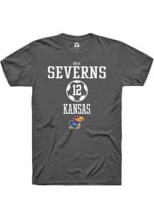 Brie Severns  Kansas Jayhawks Dark Grey Rally NIL Sport Icon Short Sleeve T Shirt