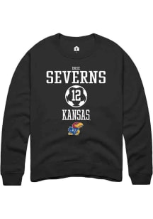 Brie Severns  Rally Kansas Jayhawks Mens Black NIL Sport Icon Long Sleeve Crew Sweatshirt