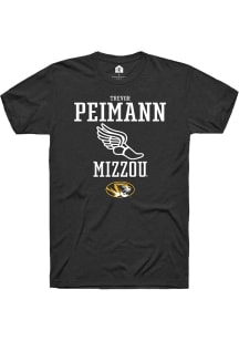 Trevor Peimann  Missouri Tigers Black Rally NIL Sport Icon Track Short Sleeve T Shirt