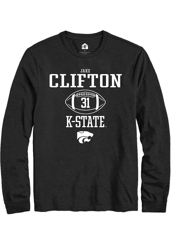 Jake Clifton K-State Wildcats Black Rally NIL Sport Icon Long Sleeve T Shirt